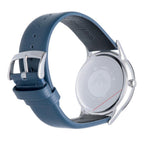 Emporio Armani AR11119 Women's Silver Watch, Dark Blue Leather