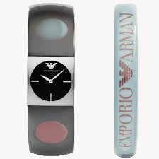 Emporio Armani Watch for Women, 22mm Rectangle Case Quartz Two Hand Movement with Stainless Steel or Leather Strap