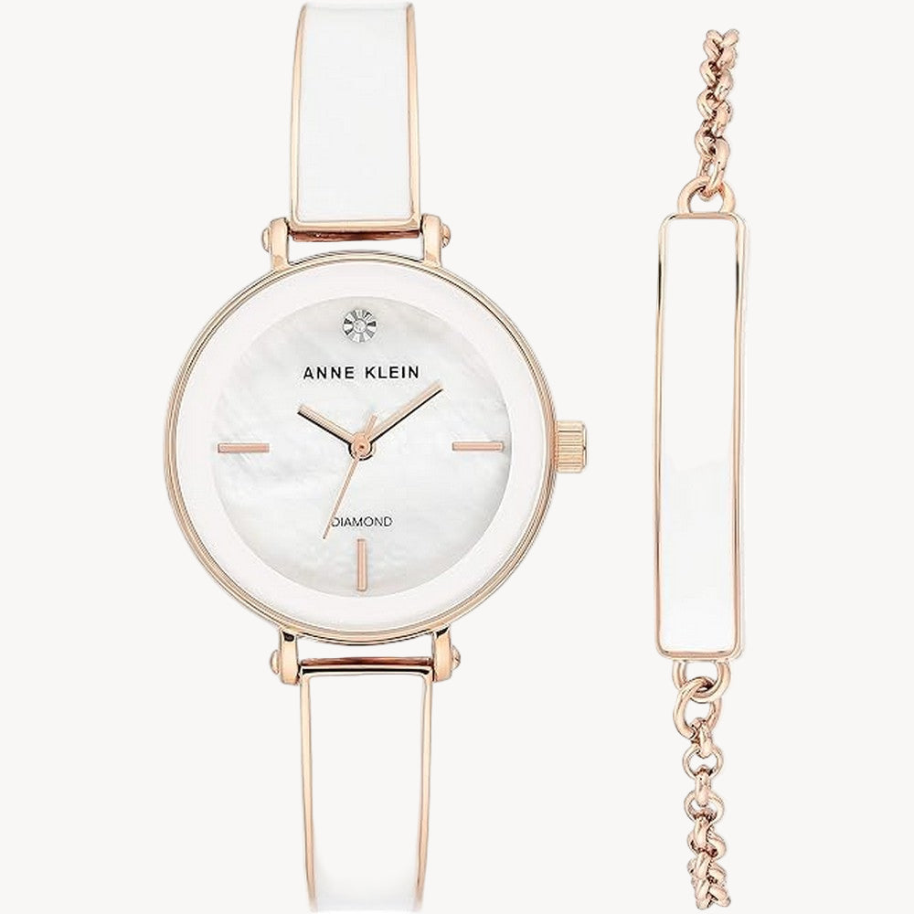 Anne Klein AK/3620WTST — White Dial Women’s Watch