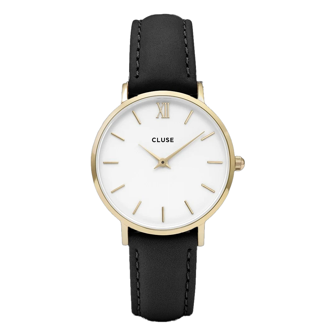 Cluse CL30019 Women's La Boheme Black Leather Quartz Dress Watch