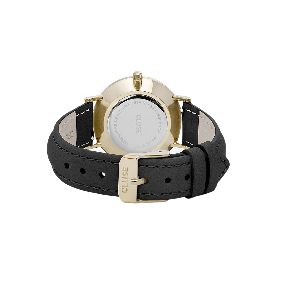 Cluse CL30019 Women's La Boheme Black Leather Quartz Dress Watch