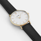 Cluse CL30019 Women's La Boheme Black Leather Quartz Dress Watch