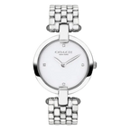 ساعة كوتش النسائية التناظرية ذات الميناء الأبيض - CO14503319