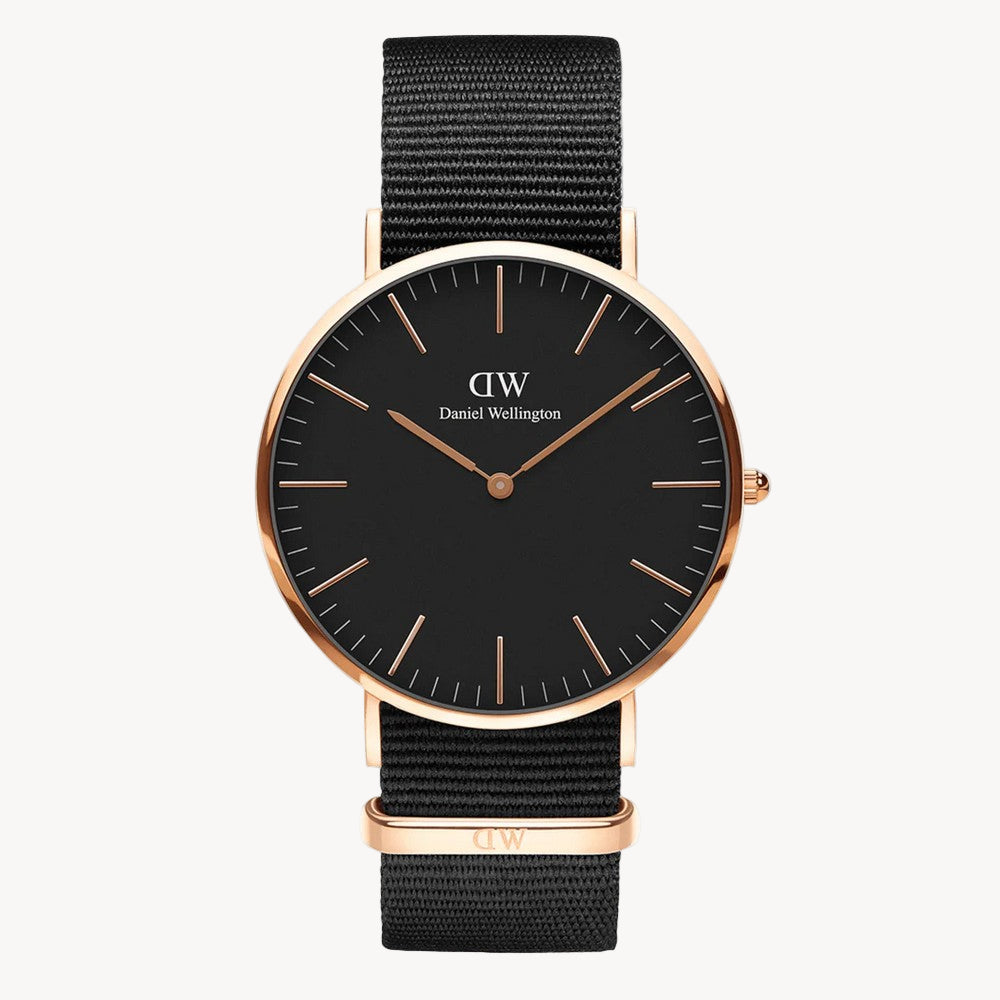 دانيال ويلينغتون DW00100148 كلاسيك كورنوال أسود وردي ذهبي