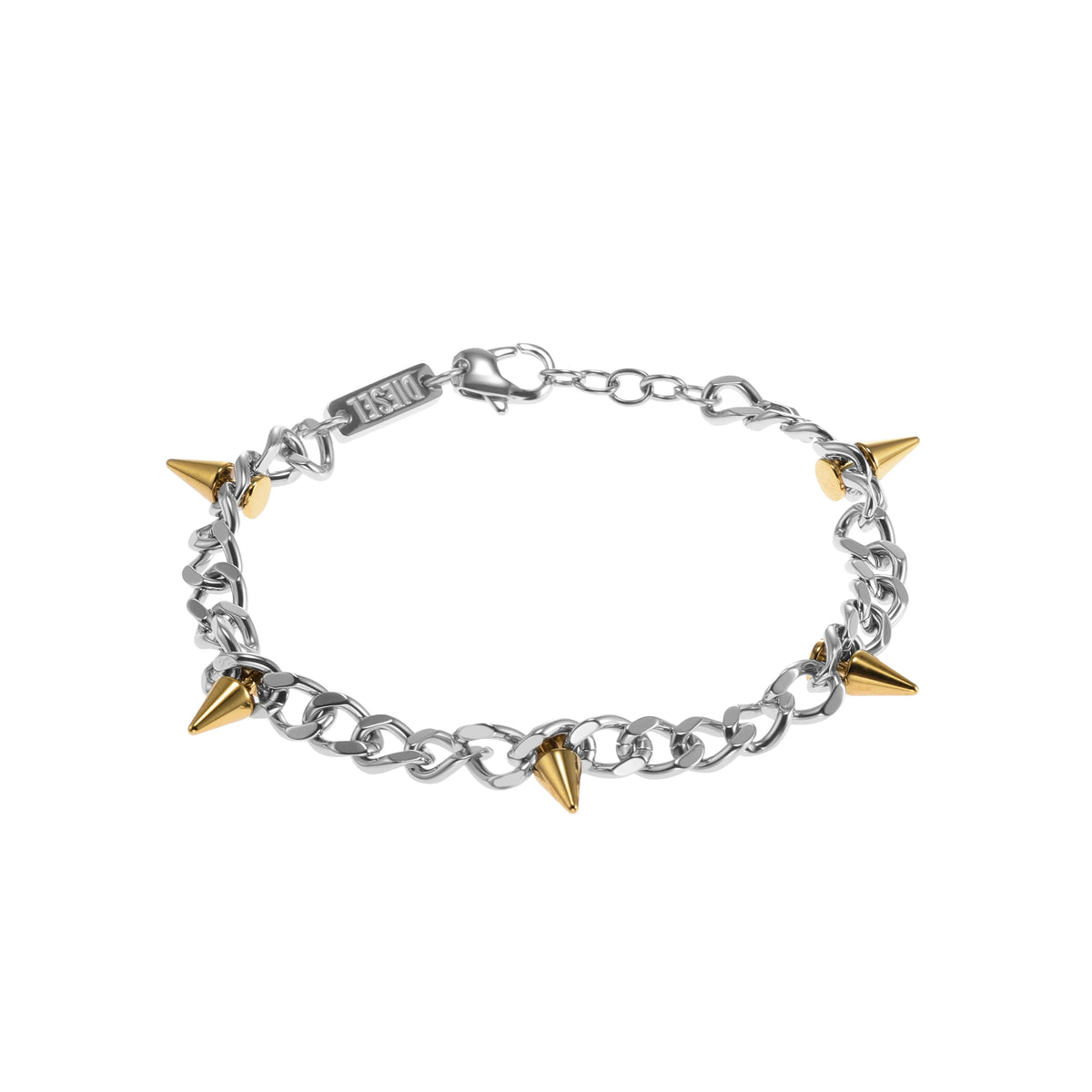 Diesel DX1453931 Steel Two-Tone Stainless Steel Chain Men's Bracelet