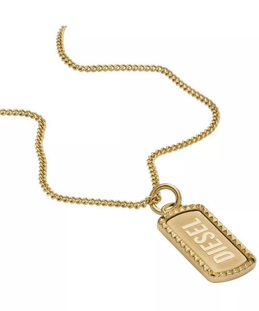 Diesel Jewellery DX1456710 Gold Tone Stainless Steel Necklace