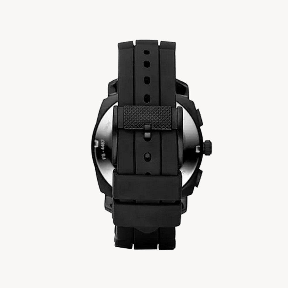 ساعة فوسيل FS4487LE كرونوغراف آلية من السيليكون الأسود