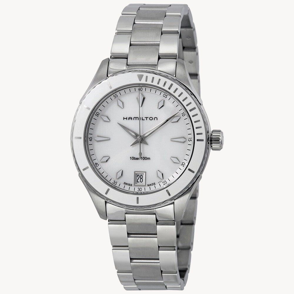 Hamilton Seaview White Dial Stainless Steel Ladies Watch – H37411111
