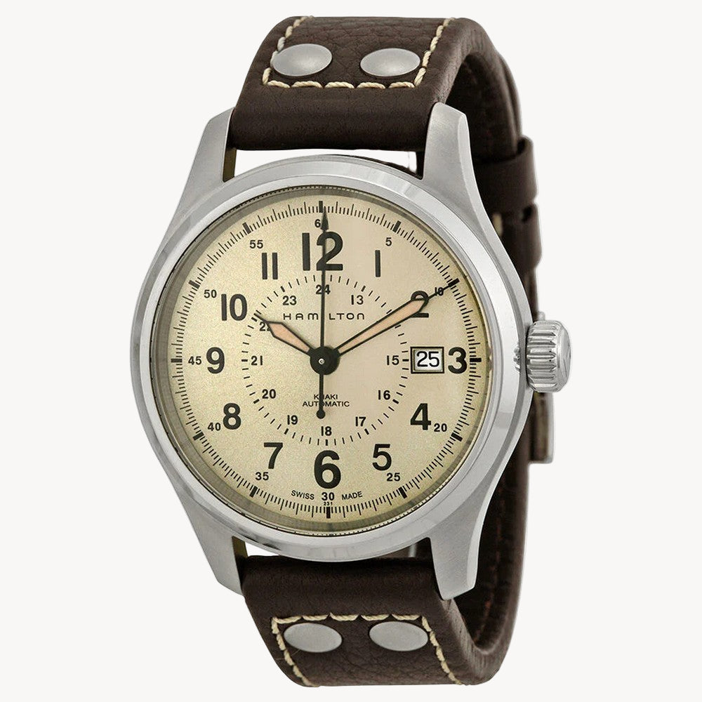 Hamilton Khaki Field Auto 40 mm H70595523 | Vintage Beige Dial Automatic