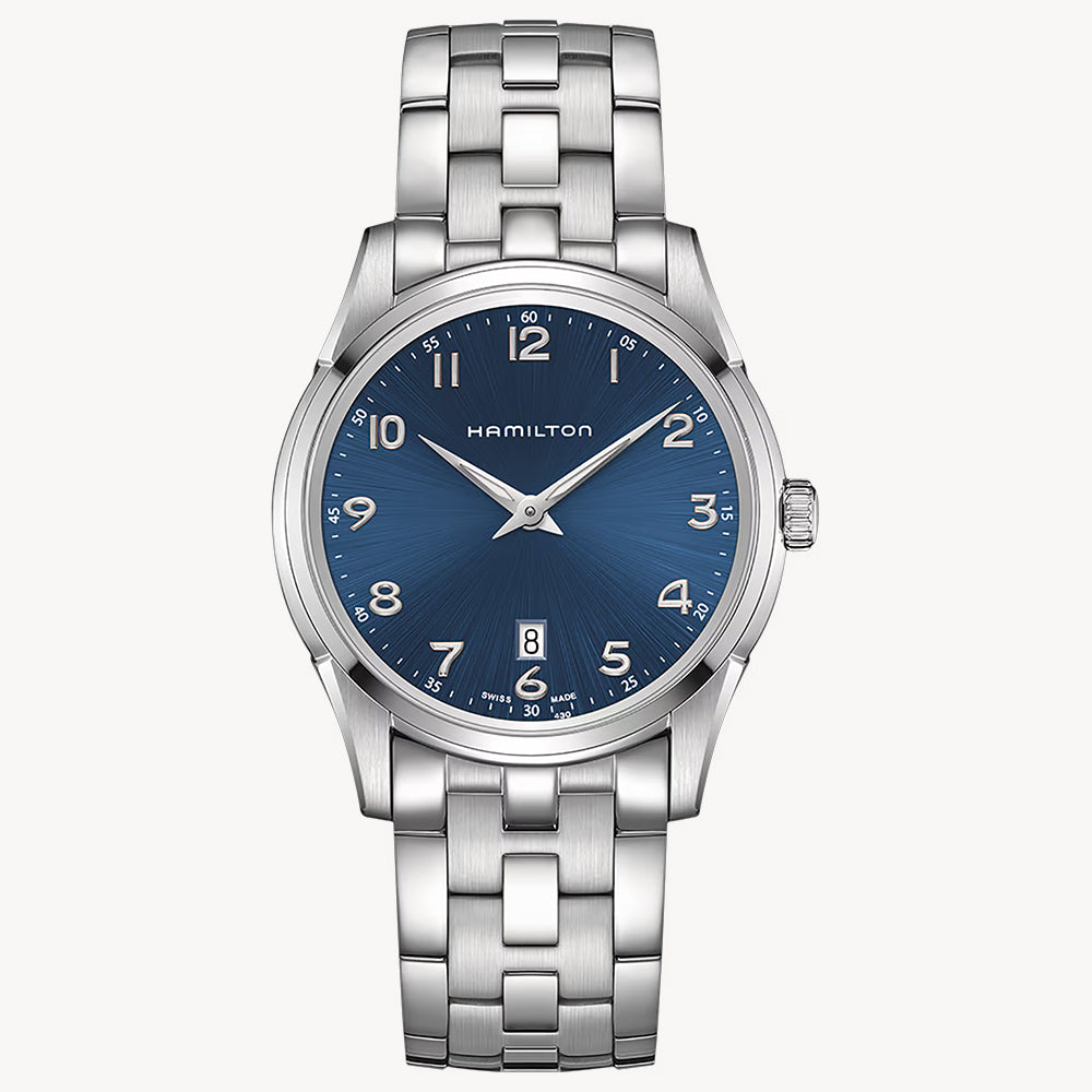 ساعة هاميلتون H385111 جازماستر ثينلاين كوارتز للرجال 42 مم - 43