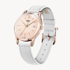 ساعة هنري لندن HL39-S-0112 للجنسين أنالوج بيمليكو بحزام جلدي أبيض