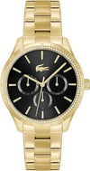 Lacoste 2001294 Gold Steel Black Dial Multi-function Women's Watch
