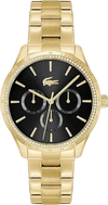 Lacoste 2001294 Gold Steel Black Dial Multi-function Women's Watch