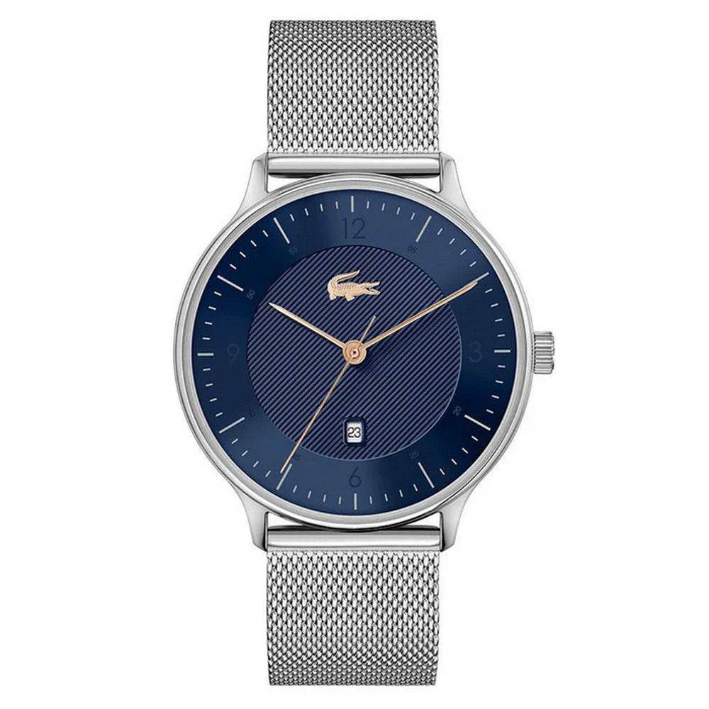 Lacoste 2011158 Club Silver Mesh Navy Dial Men's Watch