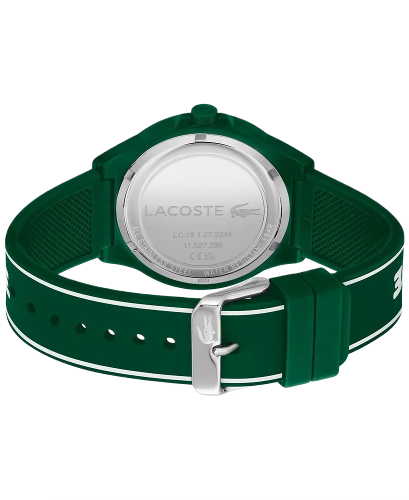 LACOSTE 2011309 GREEN SILICONE STRAP MEN WATCH