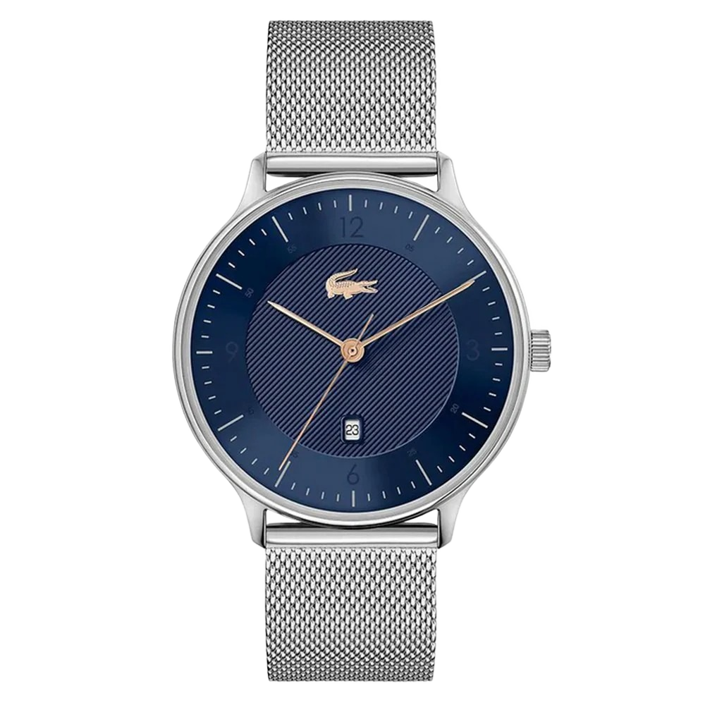 Lacoste 2011158 Club Silver Mesh Navy Dial Men's Watch