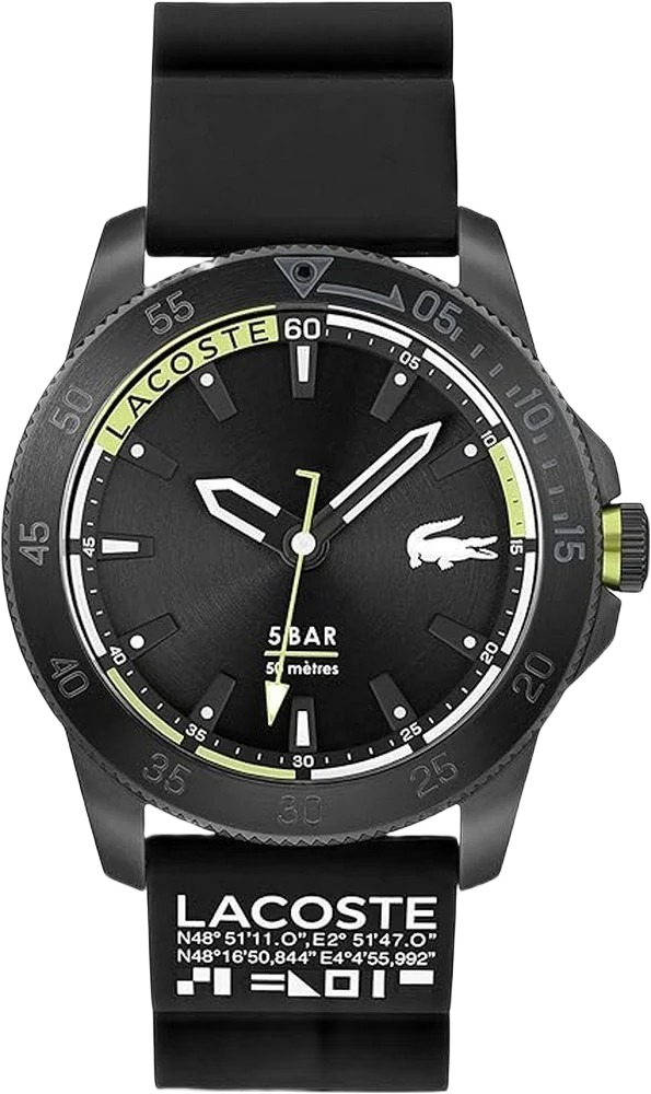 Lacoste 2011203 Regatta Black Silicone Men's Watch