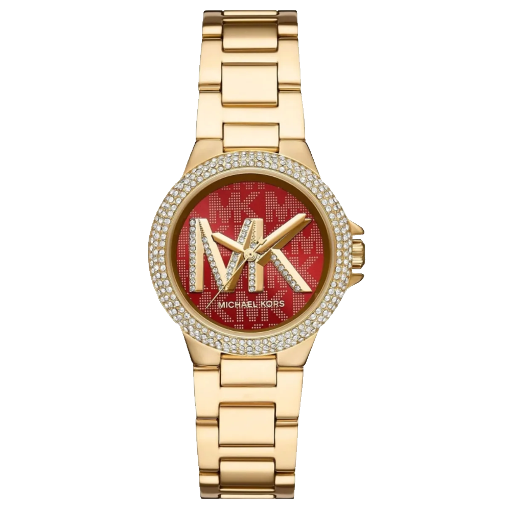 ساعة مايكل كورس MK7196 كاميل بثلاثة عقارب من الفولاذ المقاوم للصدأ باللون الذهبي