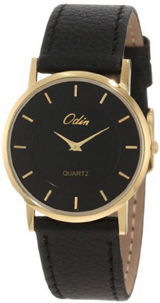 Odin 717-1M Bk Gold Plated Stainless Steel Quartz Men's Watch