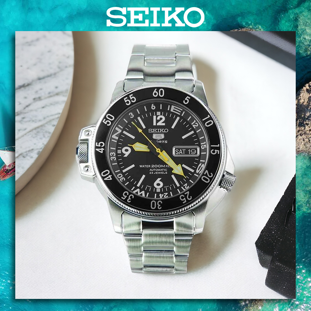 Seiko SKZ211K1 5 Sports Stainless Steel Automatic Men's Watch