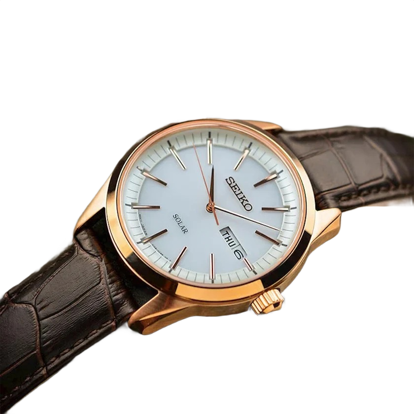 Seiko SNE530P1 White Dial Solar-powered Analog Men's Watch
