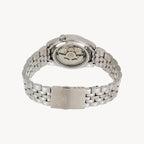 ساعة سيكو 5 SNK355K1 أوتوماتيكية للرجال بمينا فضي وفولاذ مقاوم للصدأ