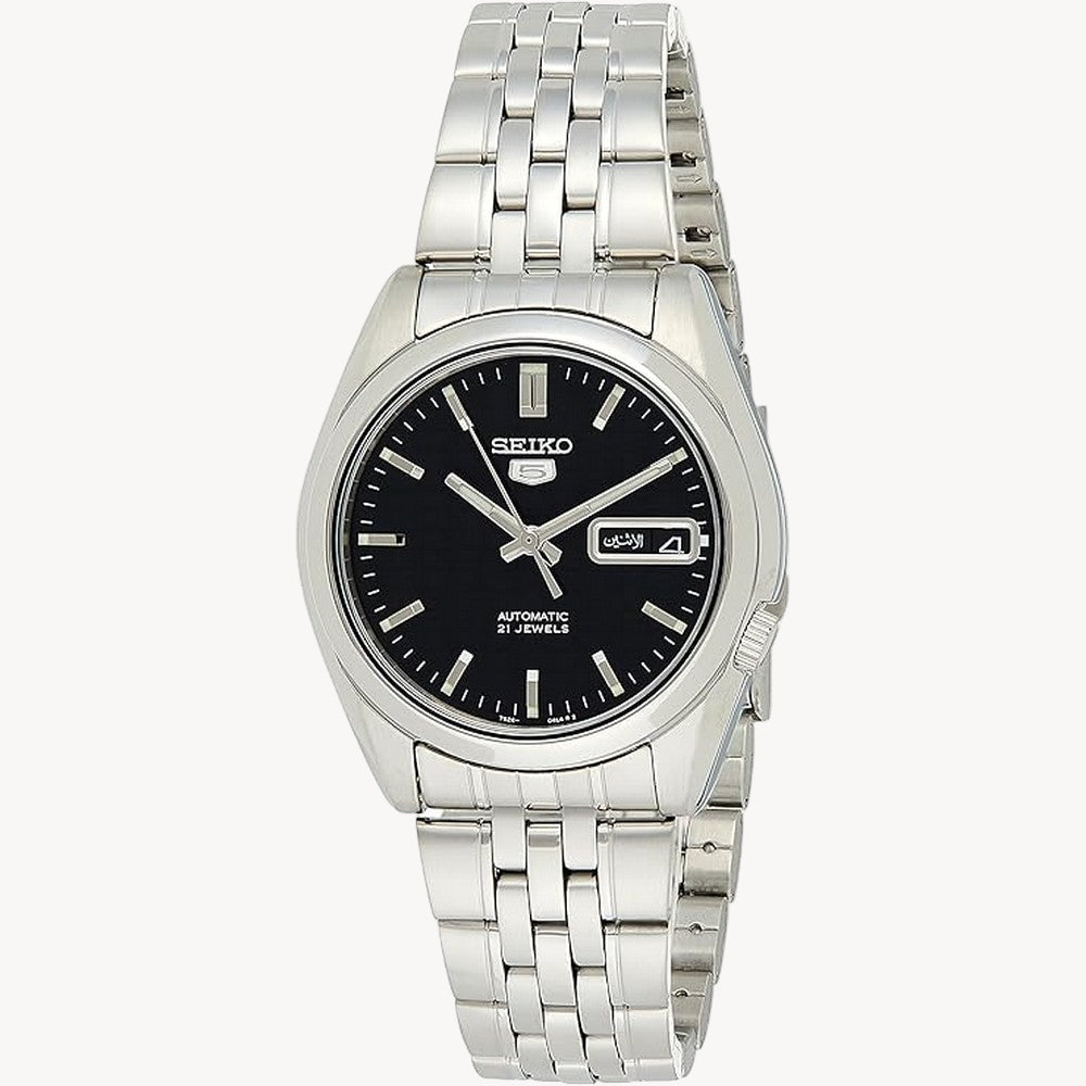 Seiko SNK361 Stainless Steel Analog with Black Dial Men's Watch