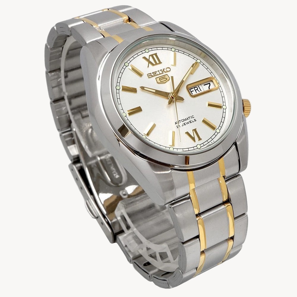 ساعة سيكو 5 SNKL57 أوتوماتيكية للرجال بمينا فضي