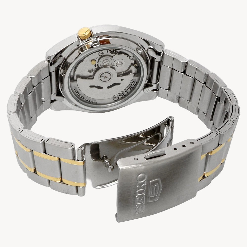 ساعة سيكو 5 SNKL57 أوتوماتيكية للرجال بمينا فضي