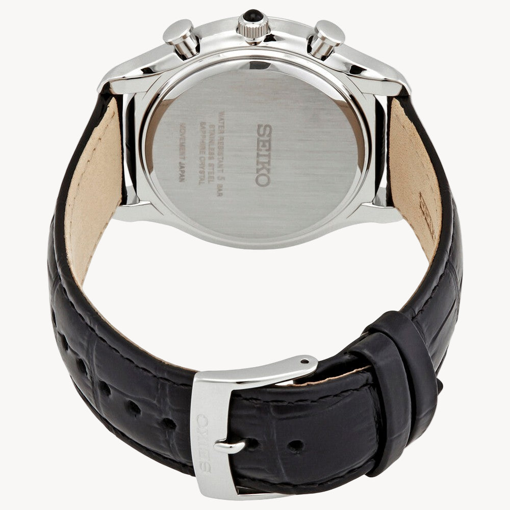 Seiko SPC255P1 Chronograph Alarm Quartz Black Dial Men's Watch
