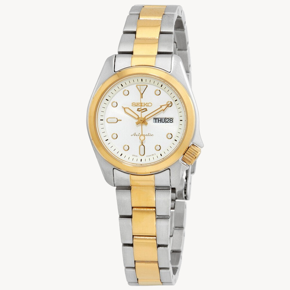 SEIKO 5 Sports  SRE004K1 White Dial Two-Tone women's Watch