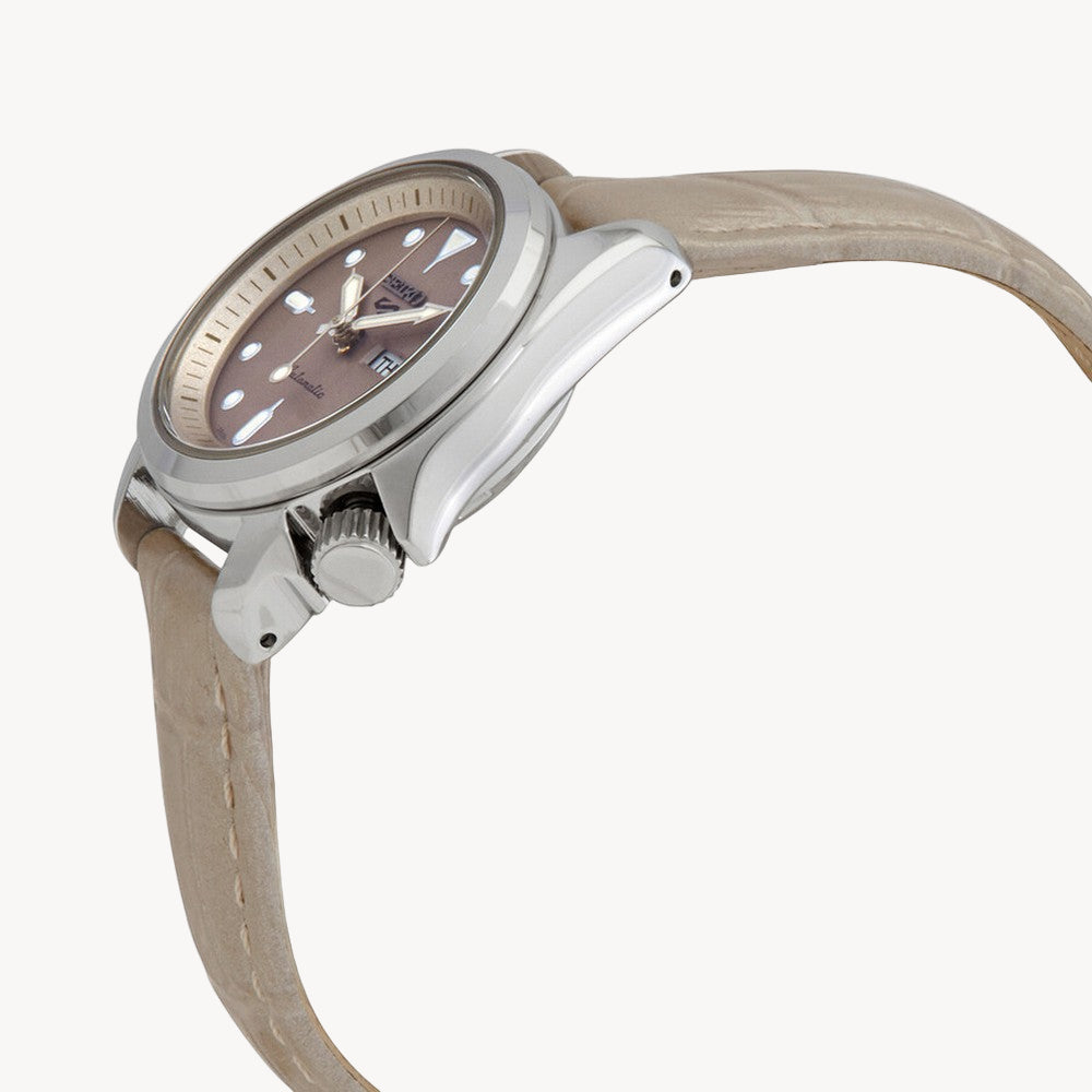 SEIKO 5 SRE005K1 women's Day-Date Automatic Leather Analog Women's Watch