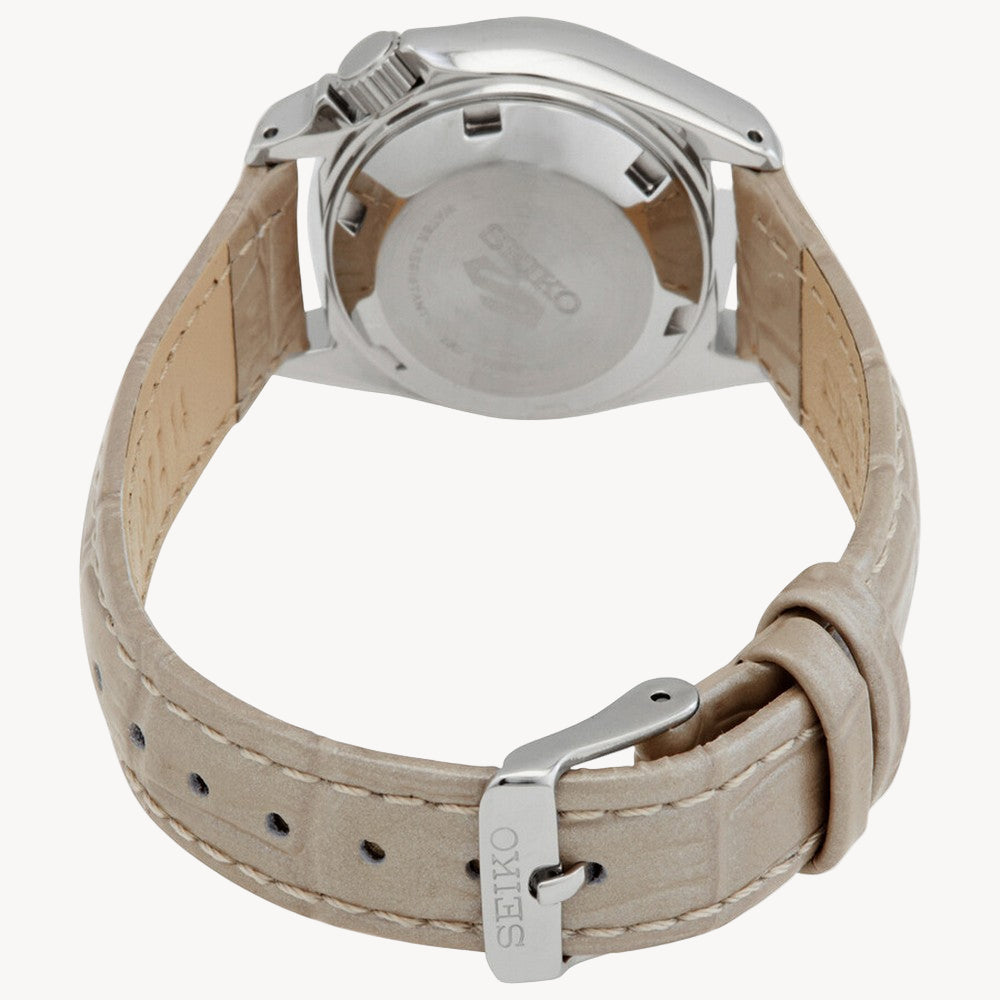 SEIKO 5 SRE005K1 women's Day-Date Automatic Leather Analog Women's Watch