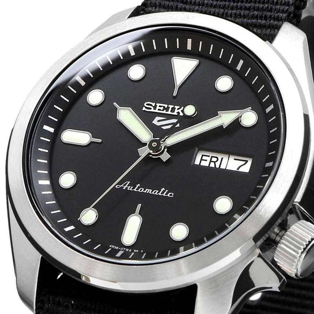Seiko SRPE67K1 5 Sports Black Dial Automatic Man's Watch