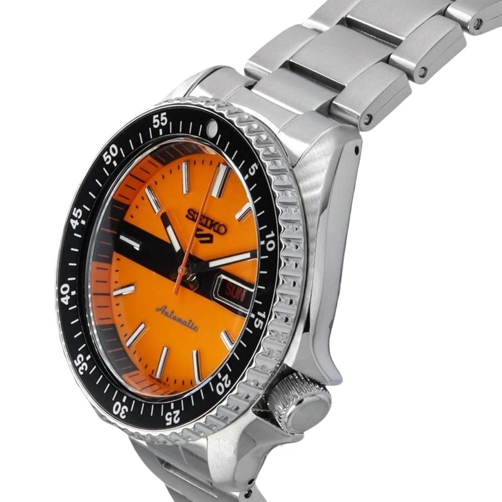 Seiko 5 Sports SRPK11K1 42mm Orange Dial Automatic Watch