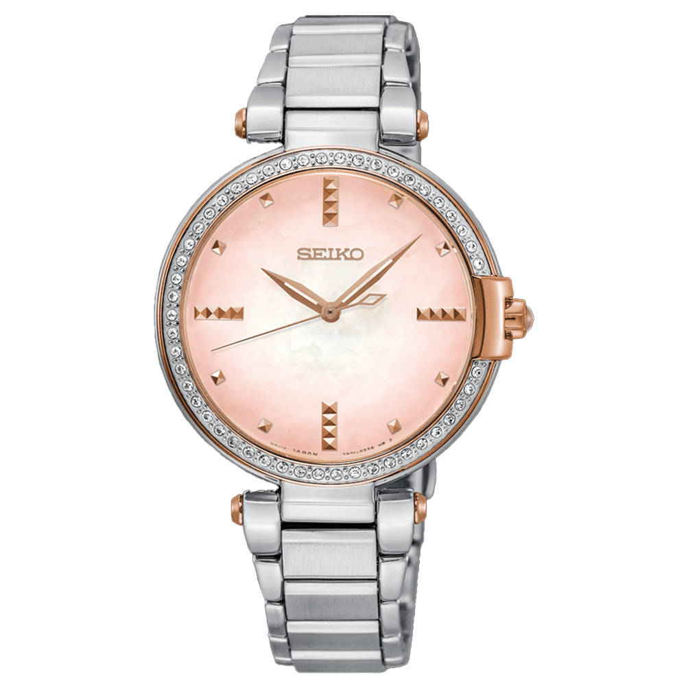 Seiko SRZ514P1 Peach Dial Analog Quartz Women's Watch