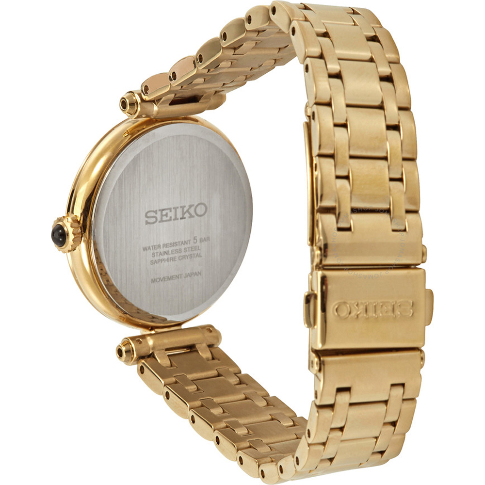 Seiko SRZ536P1 White Dial Golden Bracelet Women's Watch