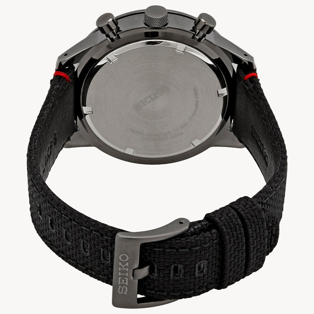 Seiko SSB359P1 Men Analog Quartz Watch with Leather Strap