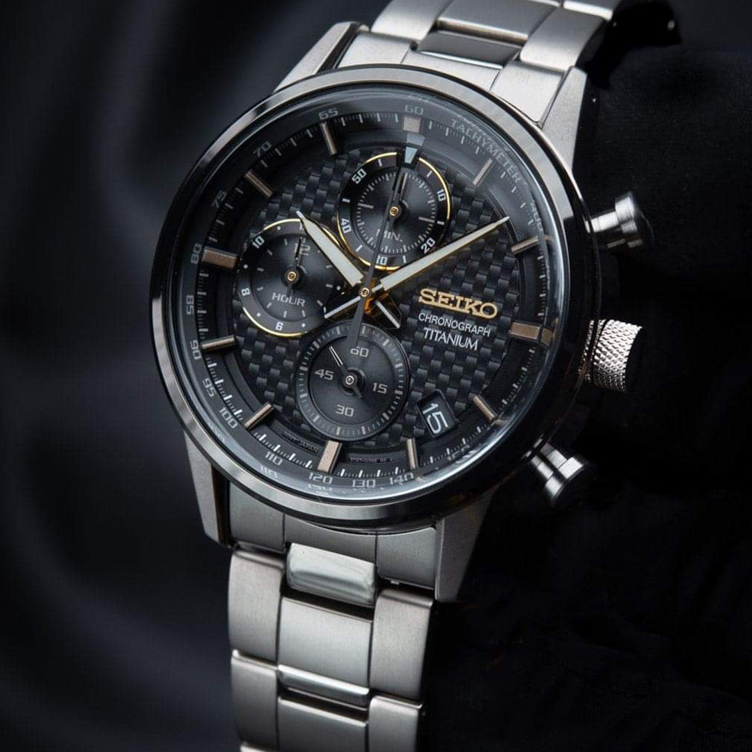 Seiko SSB391P1 Black Dial Stainless Steel Chronograph Quartz Men's Watch