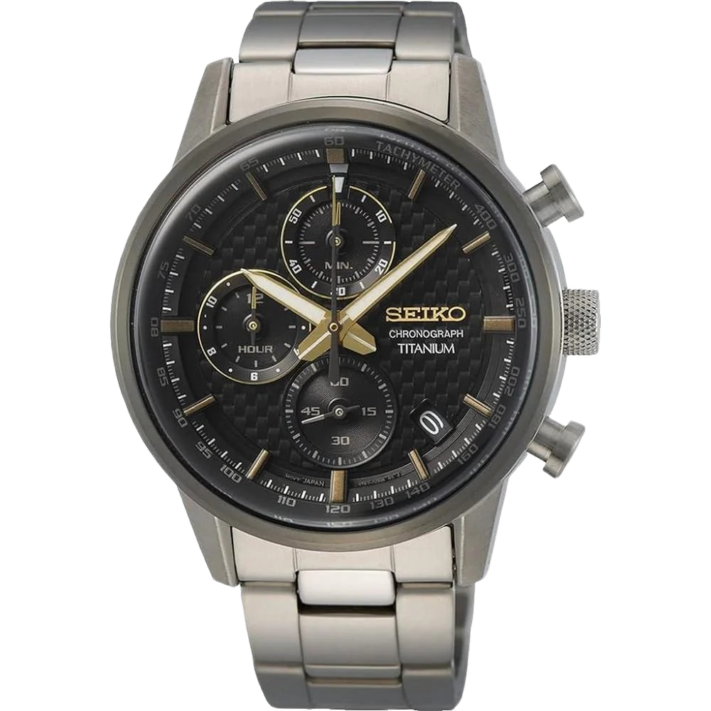 Seiko SSB391P1 Black Dial Stainless Steel Chronograph Quartz Men's Watch