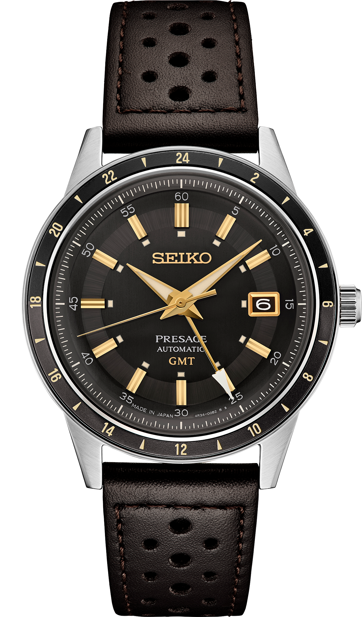 Seiko SSK013J1 Presage Style60s GMT Men's Watch - Front