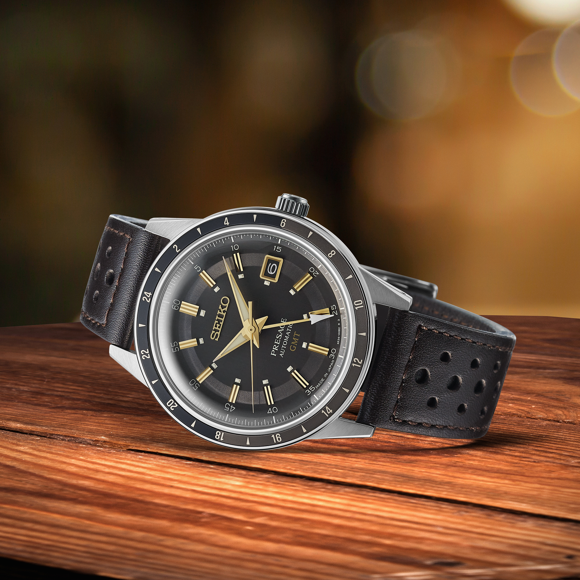 Seiko SSK011J1 Presage Style60s GMT - Caseback Movement View