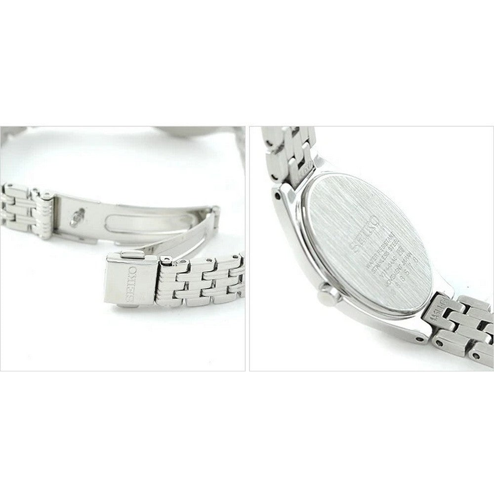 Seiko SUP005P1 women's Solar White Dial Bracelet Watch