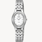 Seiko SUP005P1 women's Solar White Dial Bracelet Watch