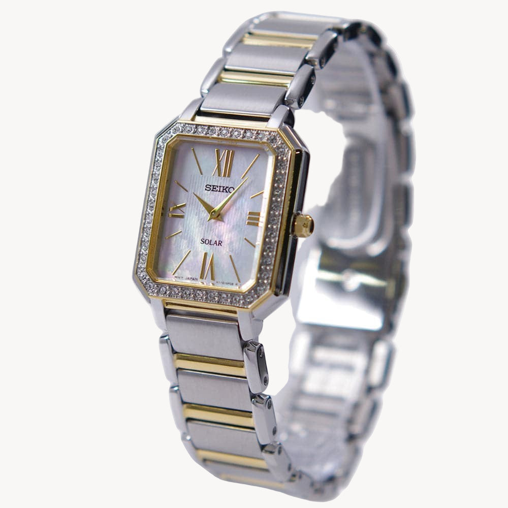 Seiko Sup428P1 Stainless Steel Analog Mother of Pearl Dial Women's Watch