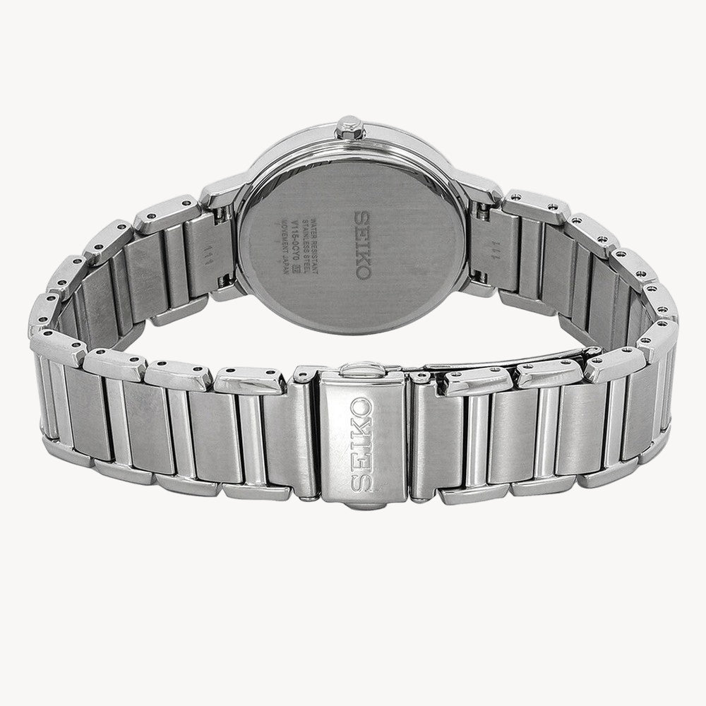 Seiko SUP433P1 Womens Analog Quartz Watch with Stainless Steel Strap