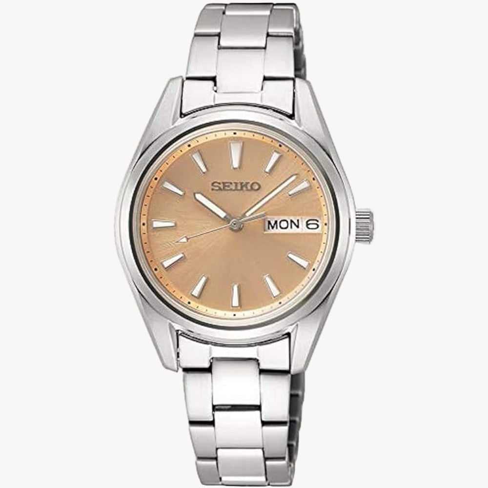 Seiko Women Analogue Japanese Quartz Watch with Stainless Steel Strap SUR351P1