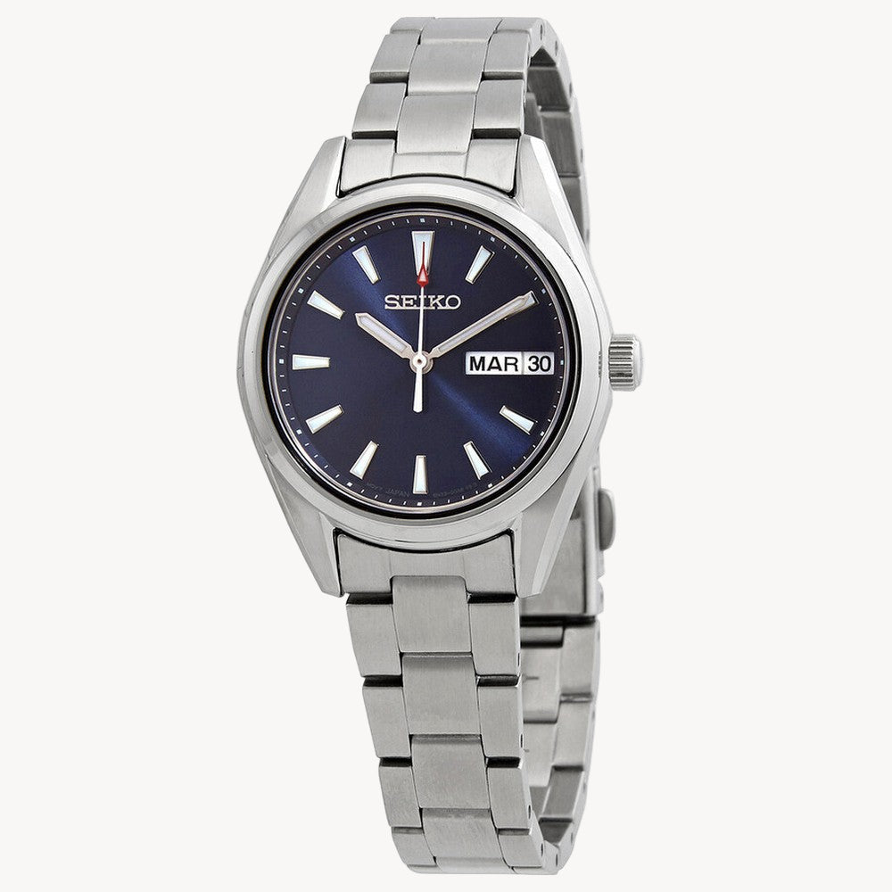 Seiko Women's Japanese Quartz Analog Watch with Stainless Steel Strap SUR353P1, Bracelet, White, Bracelet