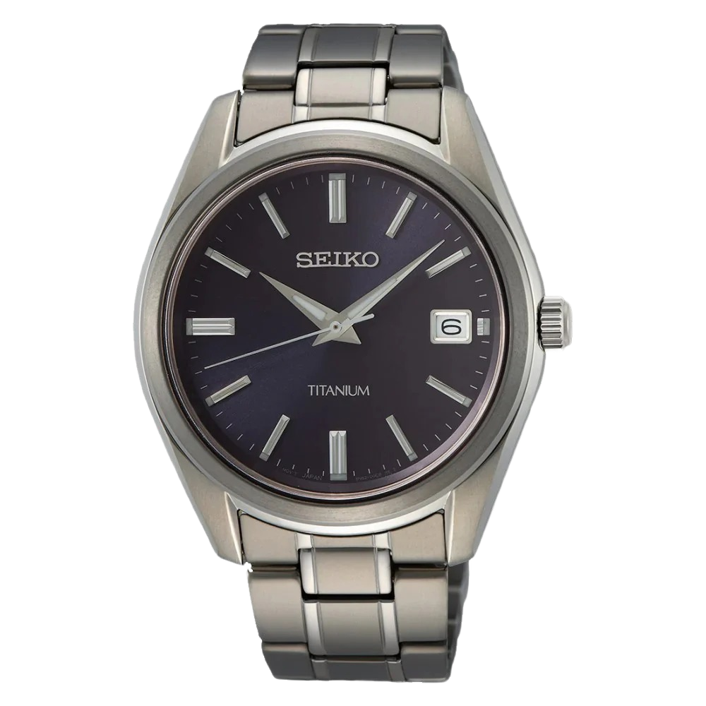 Seiko SUR373P1 Analog Quartz Titanium Men's Watch