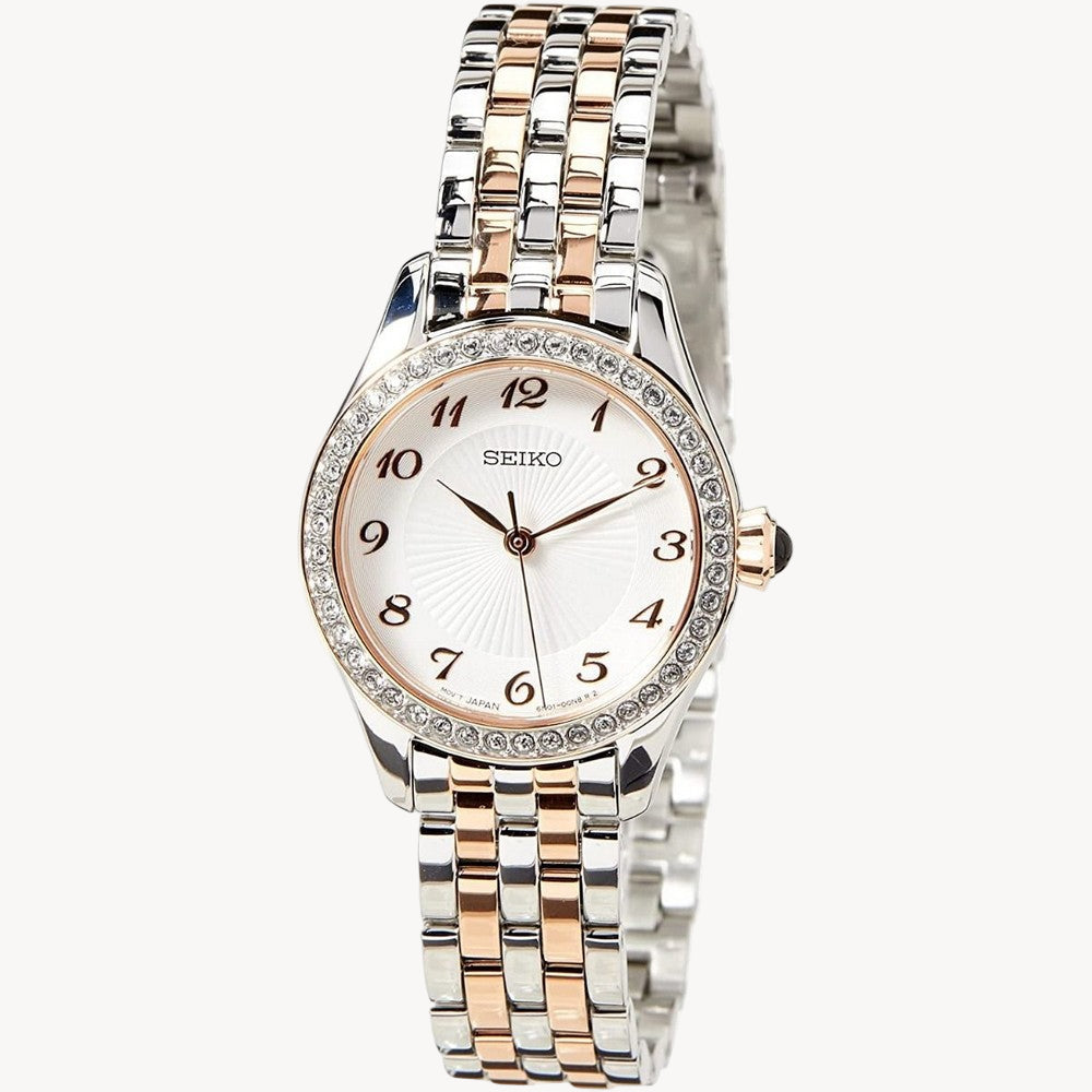 Seiko Women's Analog Japanese Quartz Watch with Stainless Steel Strap SUR386P1